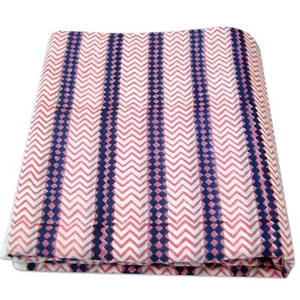 Hand Block Printed Cotton Fabric 5 Yards Voile Dressmaking Sewing Fabrics HDOA1 - Picture 1 of 5