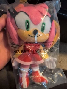 Amy Rose Plush Coin Purse Sonic Hedgehog Toy 8 Inch Soft Gaming Companion - Picture 1 of 3