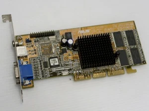 GeForce 2 MX400 32MB, 128 BIT, AGP 2x/4x, TV, Asus V7100, VIDEO CARD, WORKING - Picture 1 of 5