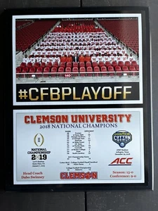 Limited Edition: 2018 Clemson Football National Championship Plaque - Picture 1 of 1