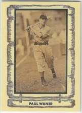 PAUL WANER PITTSBURGH PIRATES 1980 CRAMER LEGENDS BASEBALL CARD