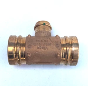 VIEGA PROPRESS FITTINGS - 15633 XL BRONZE TEE 2-1/2"x 2-1/2"x 1-1/2" - Picture 1 of 6