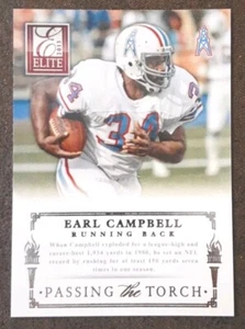 EARL CAMPBELL ADRIAN PETERSON 2013 Panini Elite #9 Passing the Torch HOF.  D1C - Picture 1 of 3
