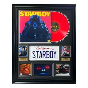 Album StarBoy Autografato The Weeknd Collage Incorniciato PSA/DNA COA Firmato Accecante - Foto 1 di 8