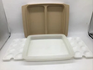 Vintage Tupperware 723-4 Deviled Egg Keeper Carrier 4 Piece Set(See Description) - Picture 1 of 24