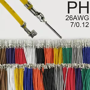 PH 2.0mm 20cm Crimped Wires Pack of 10 Crimp Connector B2W (JST PH Style) - Picture 1 of 4