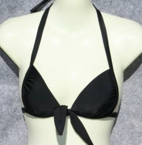 BIKINI OBERTEIL TRIANGEL GRÖSSE 34 SCHWARZ UNI MIT SCHAUMSTOFFKÖRBCHEN - Bild 1 von 1