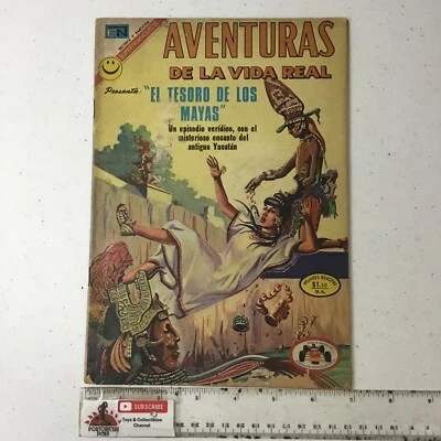 1972 SPANISH COMICS AVENTURAS DE LA VIDA REAL #198 TESORO DE MAYAS NOVARO MEXICO - Image 1 of 4