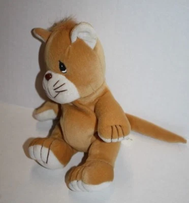 Precious Moments Tender Tails Cat 8" Tan Plush Beanbag Stuffed 382256 Soft Toy - Image 1 of 4