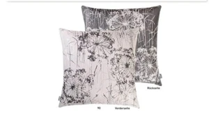 Kissenhülle 48x48 cm. grau Fioretto modern Kissenbezug Dekokissen ohne Füllung - Bild 1 von 3