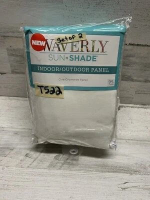 Waverly Hampton Blanco Sólido Juego de 2 Paneles 52”x95” Nuevo Foto 1 de 4