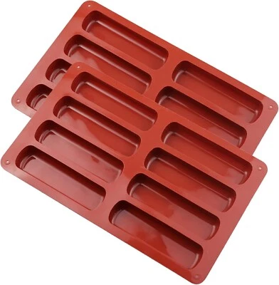 2 Stück Müsliriegel Backform Silikonform 8 Mulden Antihaft Form Rechteckige..... - Bild 1 von 4
