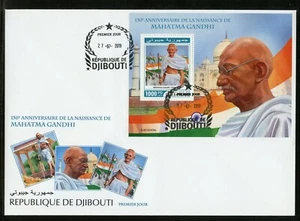 DJIBOUTI 2019 150th ANNIVERSARY OF MAHATMA GANDHI SOUVENIR SHEET FDC - Picture 1 of 1