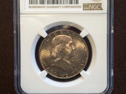 1949 ms66 fbl 1949 FRANKLIN HALF DOLLAR Cover