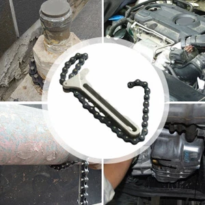 Car Engine Oil Filter Chain Grip Wrench Spanner Remover Tools Plier Car Repair - Bild 1 von 9