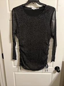 Calvin Klein Woman top DIAMOND DUST Sparkling black Multi 2X NWOT - Picture 1 of 3