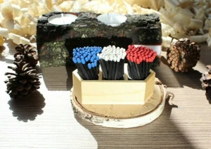 Mini hexagon matches storage wooden match three places box.Smoking accessory. - Picture 1 of 12