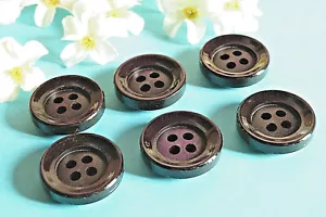 283C Stunning Big Buttons Vintage " Burgundy 6 Buttons ÉP.1970 - Picture 1 of 3