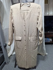 Vintage Liz Claiborne Dresses 100% Silk Ladies Size 4 Geometric Pattern - Picture 1 of 10