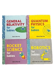Lot 4 Chris Ferrie Baby University Board Books General Relativity Quantum Physic - Picture 1 of 4