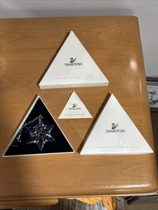Swarovski 2000 Annual Christmas Holiday Ornament Crystal Snowflake Star With Box - Imagen 1 de 20