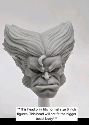 3D-печать X-MEN 97 BEAST NORMAL HEAD 1:12 6 дюймов GI Joe классифицированные/Легенды Marvel  - Изображение 1 из 3