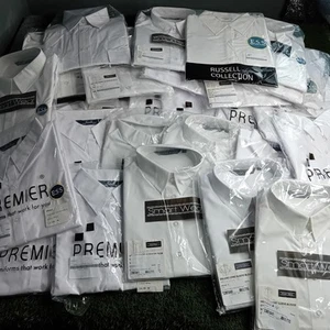 WORK SHIRTS MASSIVE JOB LOT BUNDLE - 30 x NEW WOMENS WHITE SHIRTS CLEARANCE - Picture 1 of 14
