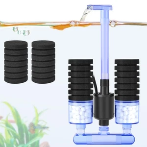 Aquarium Schwammfilter mit Wasserpumpe, leiser elektrischer biochemischer Filter, Wi... - Bild 1 von 6