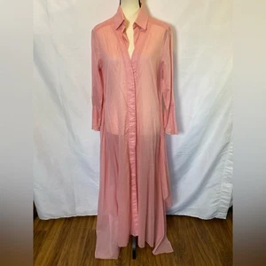 Maxi Vestido Allen Schwartz Para Mujer Mediano Manga Larga Transparente Natación Cubre Algodón - Imagen 1 de 15
