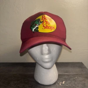 Bass Pro Shops Hat Outdoor Fishing Baseball Trucker Mesh Cap SnapBack Red - Picture 1 of 10