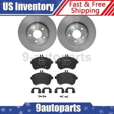 Kit de frenos delanteros Brembo rotores de disco pastillas de freno para Mercedes-Benz C250 2012-2014 Foto 1 de 4