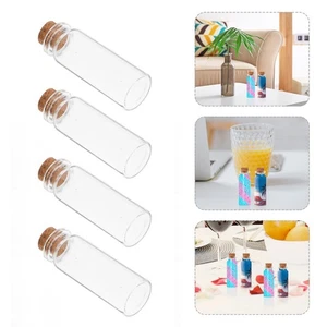 24 Pcs Clear Glass Jars DIY Wish Bottles Accessory for Jewelry Making DIY Craft - Picture 1 of 12