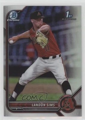2022 Bowman Draft Chrome Refractor Landon Sims #BDC-72 - Image 1 of 2