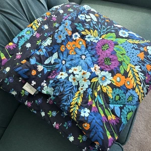 Vera Bradley Midnight Blues Twin Comforter EUC 100% Cotton Reversible 68" x 86" - Picture 1 of 4