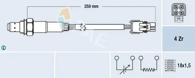 Sonda lambda Sonda di regolazione 77129 FAE per RENAULT LAGUNA I MEGANE I Coach - Immagine 1 di 4