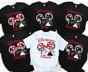 T-SHIRT (3209) Personalised Disney Family Holiday Tour Trip Disneyland Matching - Picture 1 of 9