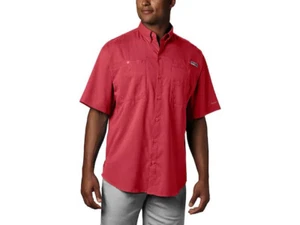 Columbia Herren PFG Tamiami II kurzärmliges Shirt Sonnenuntergang rot 2XL - offene Box Säule - Bild 1 von 2