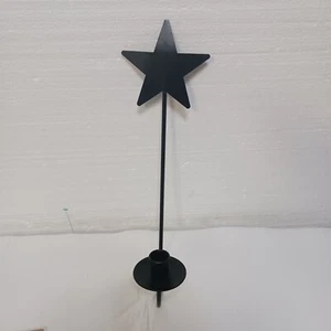 Primitiver schwarzer Metall Stern Kranz Halter 16 Zoll - Bild 1 von 11