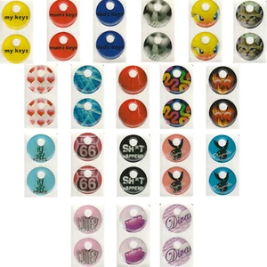 New Personalised Cylinder Key Kapz Cap Self Adhesive Colourful Key Head Topper - Picture 1 of 21