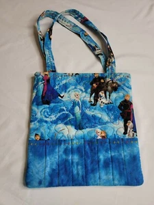 Handmade Disney Frozen Activity Tote Bag for Crayons Coloring Books Quilted - Picture 1 of 6