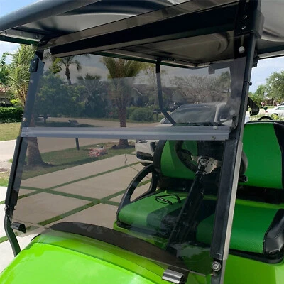 Tinted Folding Windshield Golf Cart Windscreen For Club Car Precedent 2004-UP - Image 1 of 4