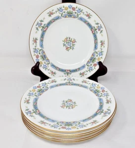 Royal Worcester England MAYFIELD Salad Plates 8-1/8" Set of 6 - EXCELLENT - Picture 1 of 3