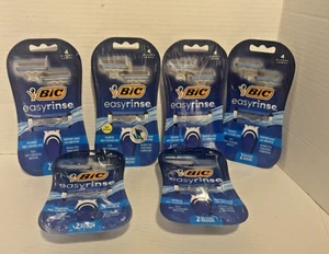 BIC EasyRinse Anti-Clogging 4 Blades Razors, 2 Count- Lot of 6 total of 12 Count - Picture 1 of 3