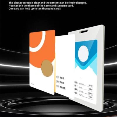 MARKENLOS Badge E-Ink Smart Badge Holder Editable Smart Electronic Ink Screen Badge N H5A9