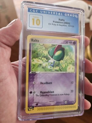 (POP 3) CGC 10 PRISTINE Ralts EX Ruby & Sapphire E-Reader 67/109 Pokemon Card - Image 1 of 4