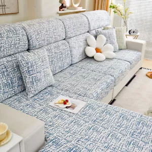 1 2 3 4 Seater Couch Cover L Shape Sofa Cushion Covers Stretch Chaise Slipcover - Picture 1 of 23