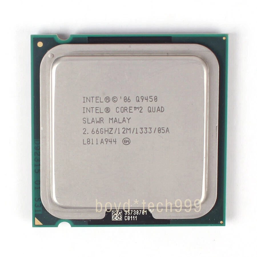 Intel CORE 2 QUAD Q9450 PROCESSOR 2.66GHZ/1333（(SLAWR）LGA 775/Socket T CPU - Image 1 of 1