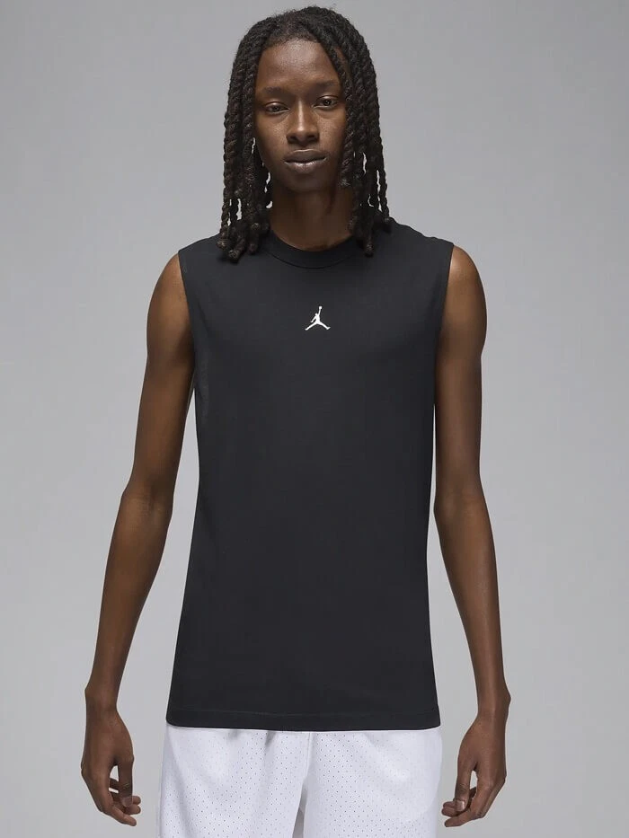 ☆【超希少】90s JORDAN ノースリーブ Lサイズ ブラック 刺繍 ロゴ