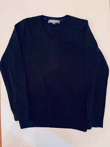 Bonpoint Boys V-Neck Navy Jumper - Size 6 Years - Picture 1 of 3