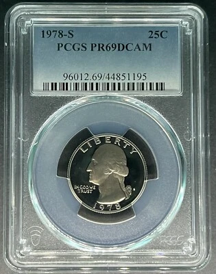 1978-S Proof Washington Quarter PCGS PR-69 DCAM, Buy 3 Items, Get $5 Off! - Image 1 of 2